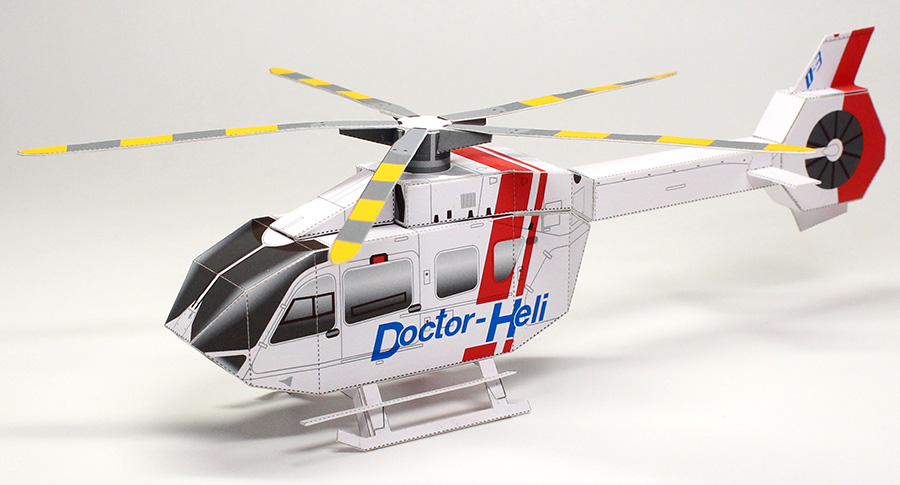 多目的高性能ヘリコプター BK117 D-3 ドクターヘリ (1/64スケール