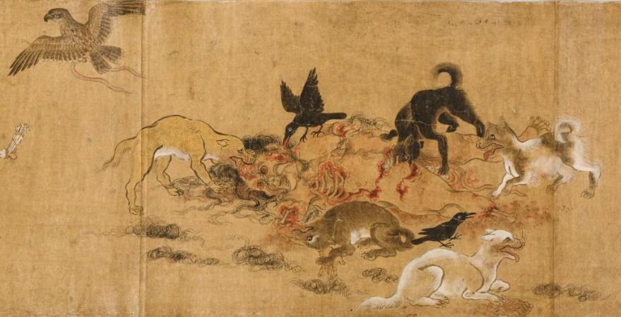 死体の絵巻…／ 絵合に出品された絵巻の中で、特に将軍実朝が気に入った