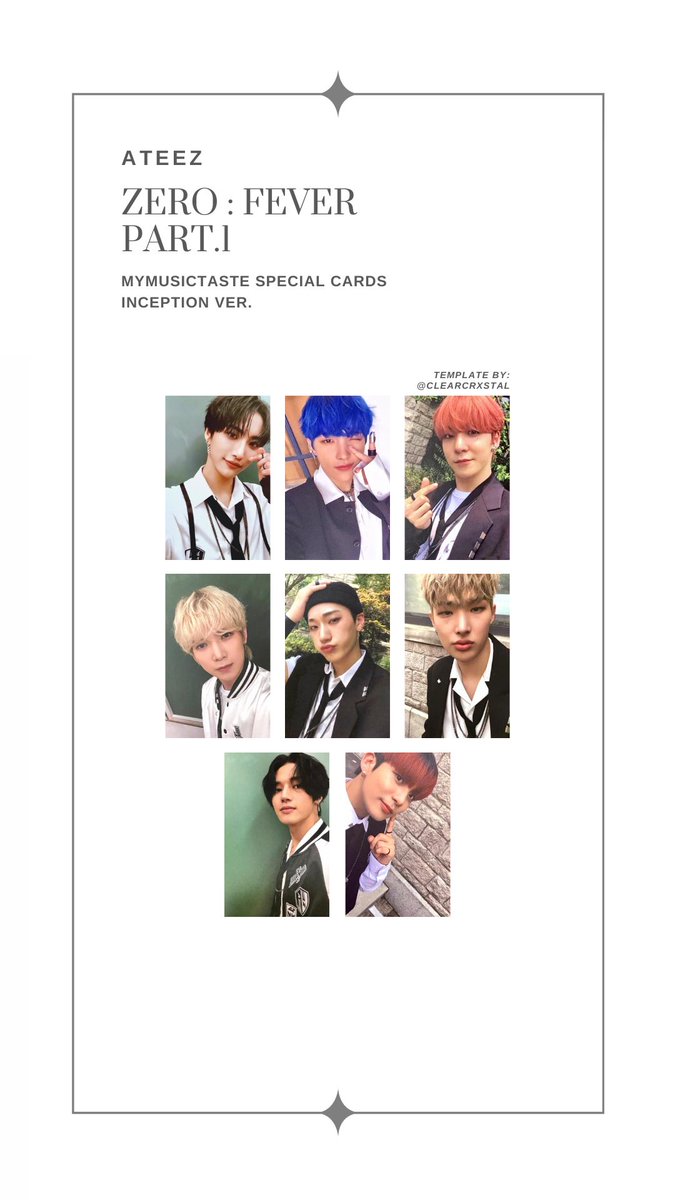 ateez album wishlist template zero : fever part 1 all members MMT