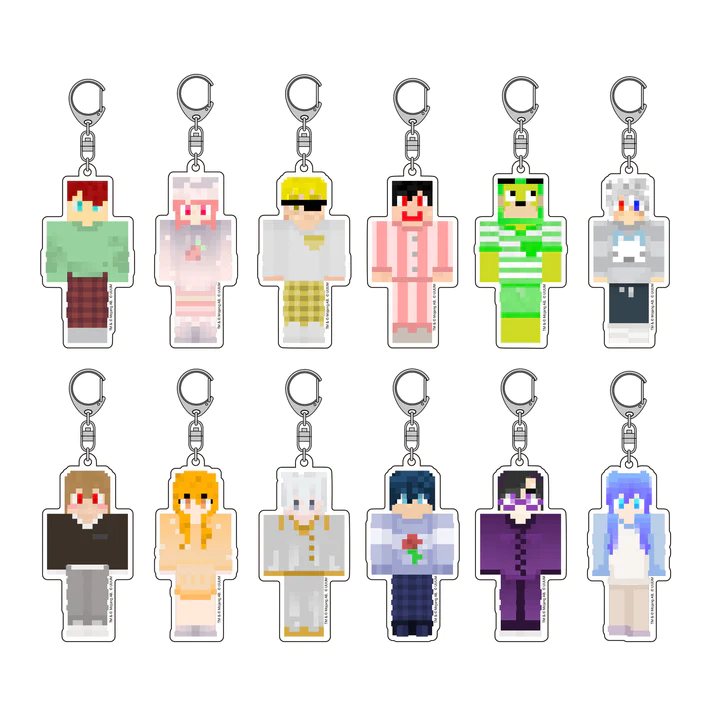 🍑🍑―――――――――――― #からぴち マイクラグッズ✨ アクリルキーホルダーも
