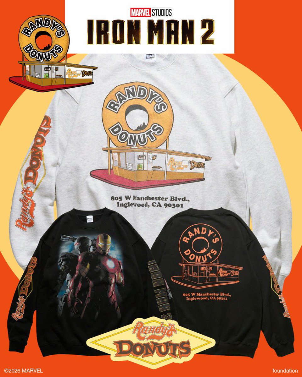 IRON MAN2 x FREAK'S STORE x Randy's Donuts コラボアイテムが国内1月