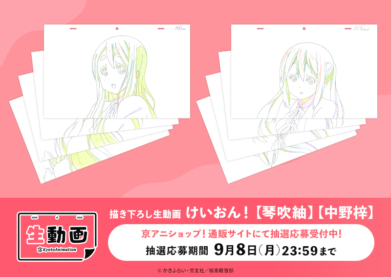京アニ生動画 1/4】 描き下ろし生動画「けいおん！【琴吹紬】【中野梓