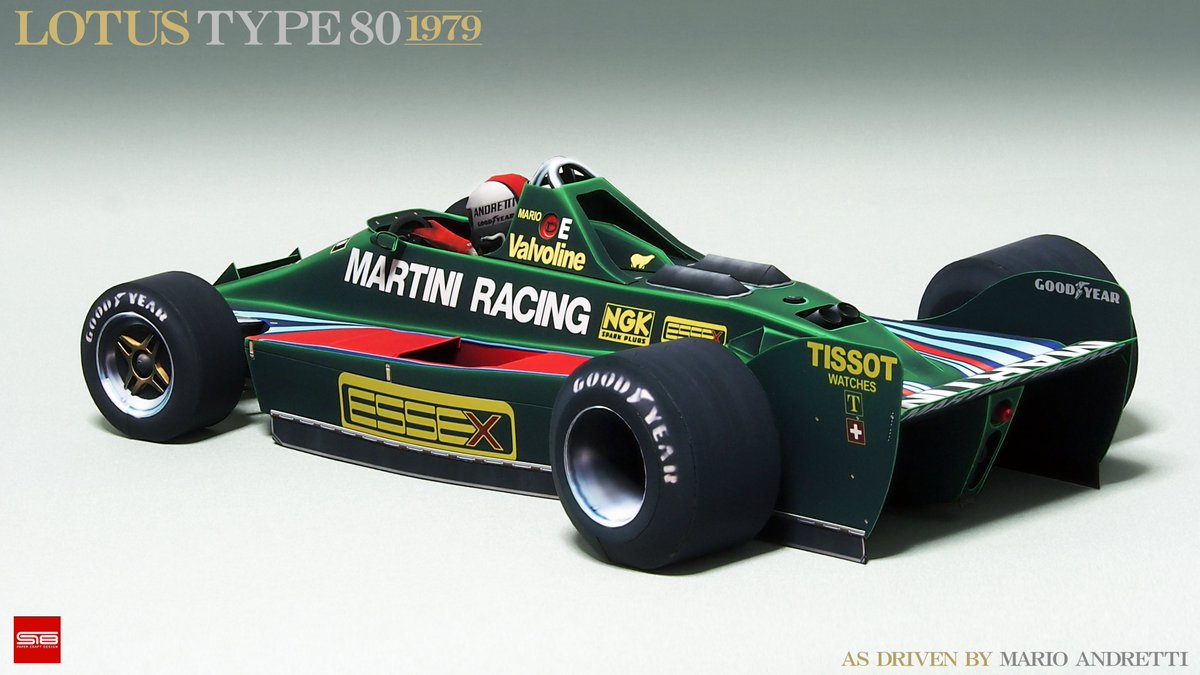1/12 Scale Papercraft LOTUS TYPE80 / Mario Andretti / 1979
