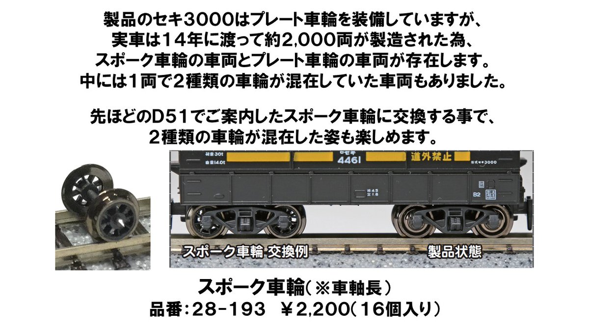 セキ3000・セキ6000に積載できる石炭パーツ、車間短縮ナックルカプラー