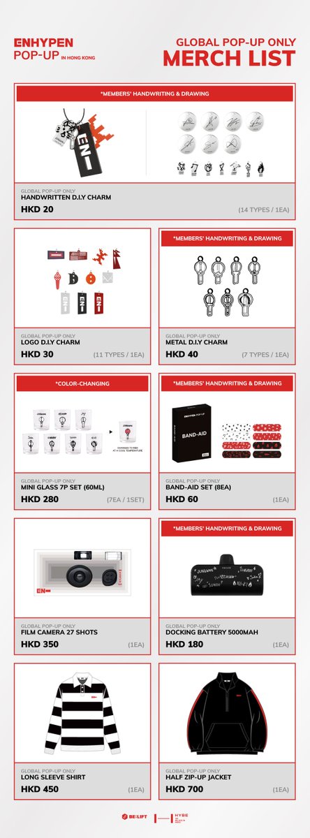 𝐄𝐍𝐇𝐘𝐏𝐄𝐍 𝐏𝐎𝐏-𝐔𝐏 𝐢𝐧 𝐇𝐎𝐍𝐆 𝐊𝐎𝐍𝐆 📢MERCH LIST