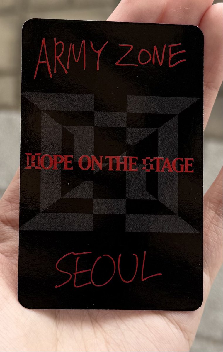 J-HOPE - HOPE ON THE STAGE Seoul ARMY Zone Day 2 Photocard Front