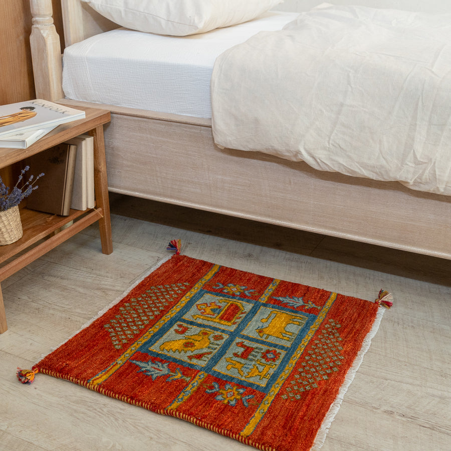 ペルシャ手織りギャッベ 約60×60cm – Persiadirect