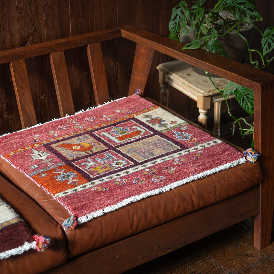 ペルシャ手織りギャッベ 約60×60cm – Persiadirect
