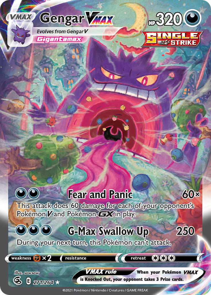 Gengar VMAX · Fusion Strike (FST) #271 ‹ PkmnCards