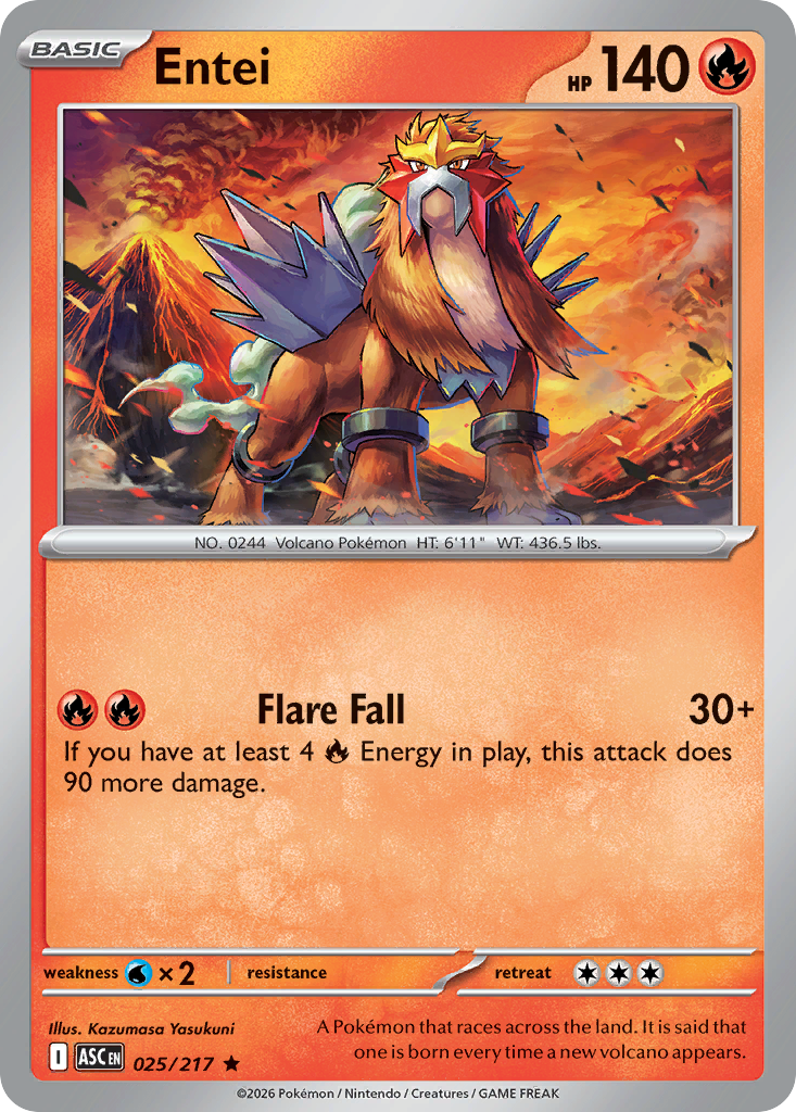 Entei ポケモンカード 90HP 基本ポケモン Entei Pokemon Card LV.24