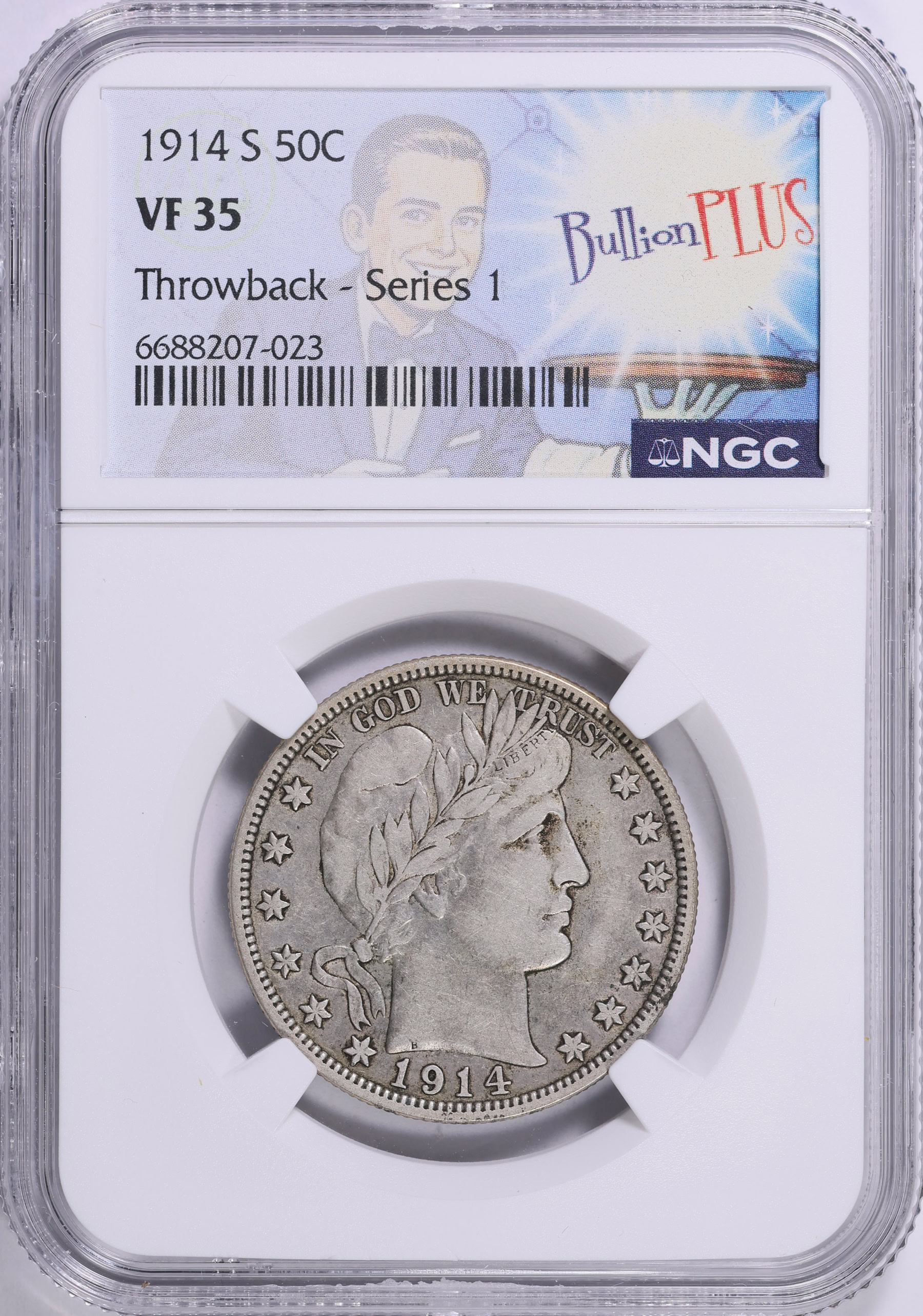 1914-S Barber Half Dollar NGC VF-35 (Item 2036372