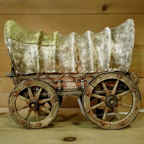 樹脂製『幌馬車（カバードワゴン）ランプ』（Covered Wagon Lamp