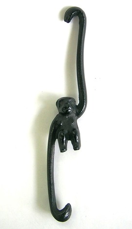 南部鉄器 吊り手さる（猿フック）（大）長さ20センチ 黒【特価/通販/猿