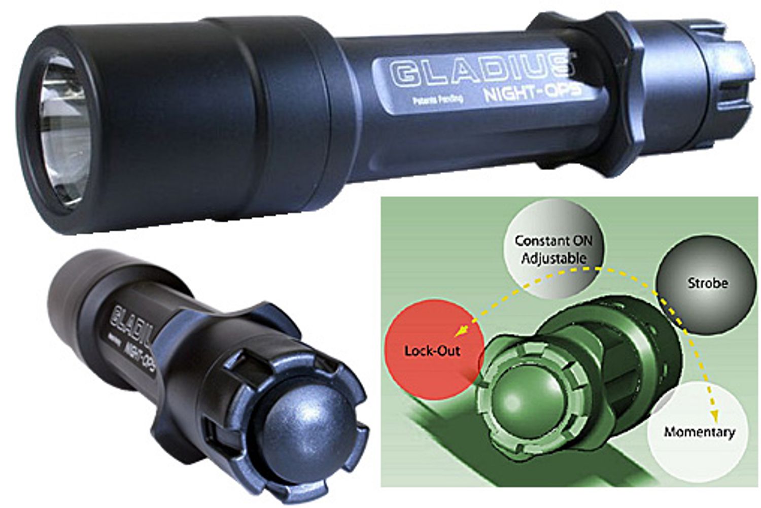 BLACKHAWK! Night Ops Gladius LED Flashlight 2 DL123A Batteries