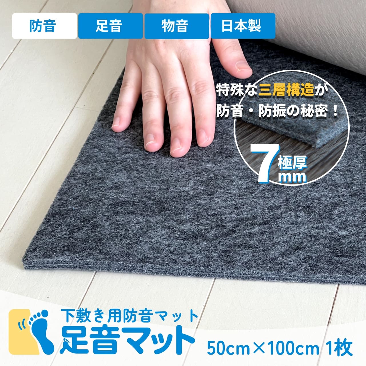 整備済中古品】P防振マット 厚さ5mmタイプ 910mm×455mm 4枚 | 防音専門