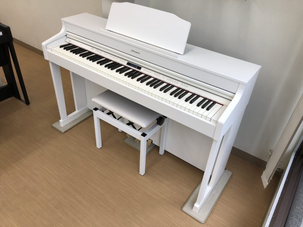 Roland HP603-WH 2017年製 中古 電子ピアノ 木製鍵盤 椅子付き