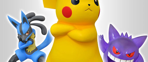 ピカチュウ、ルカリオ、ゲンガーの大迫力フィギュアが当たる「ポッ拳