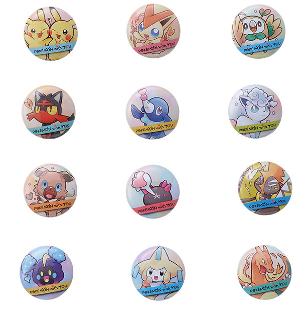 POKEMON with YOU 缶バッジ、モクロー、ニャビー、アシマリなど登場