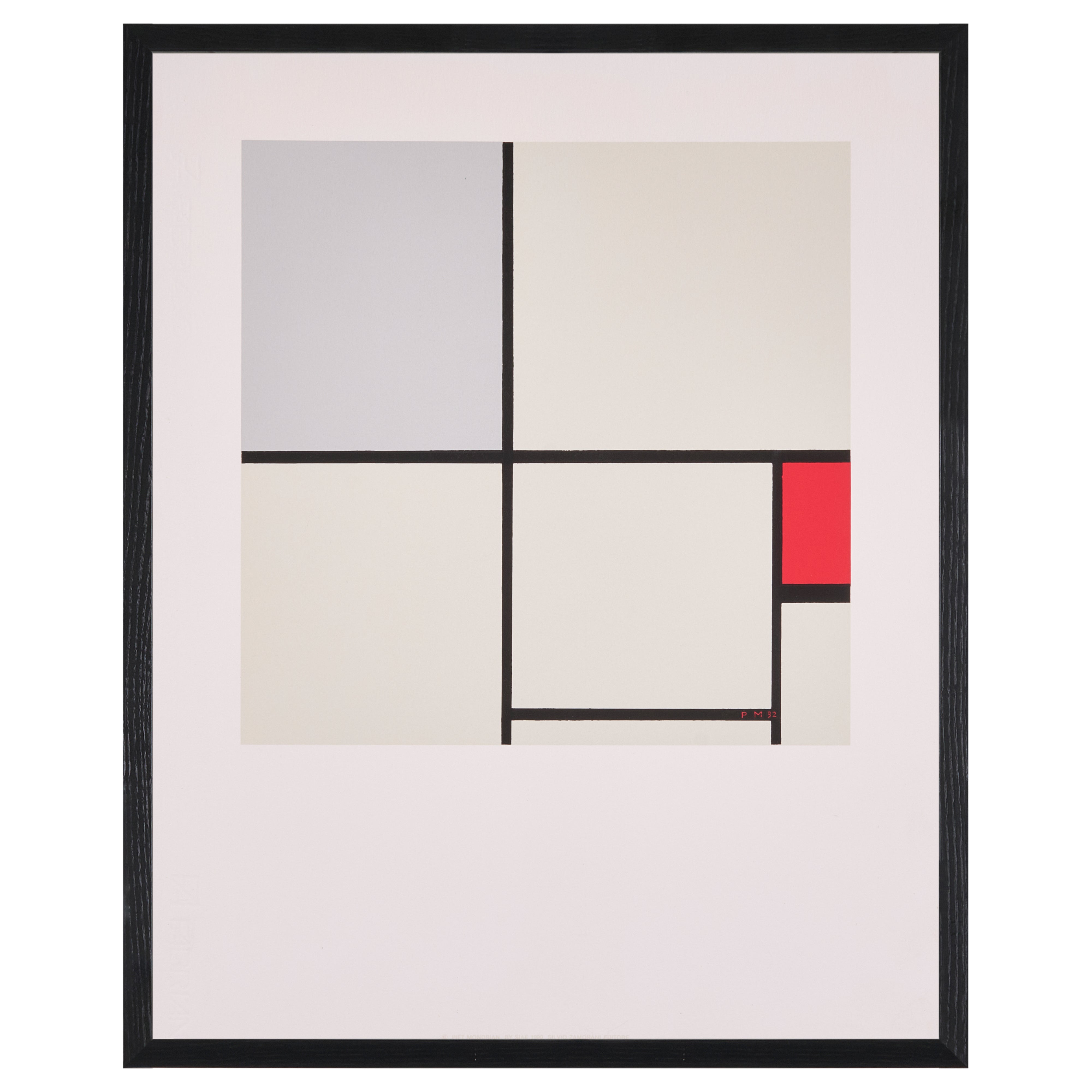 限定30枚】Composition with Red and Grey 1932 - Printed in 1990