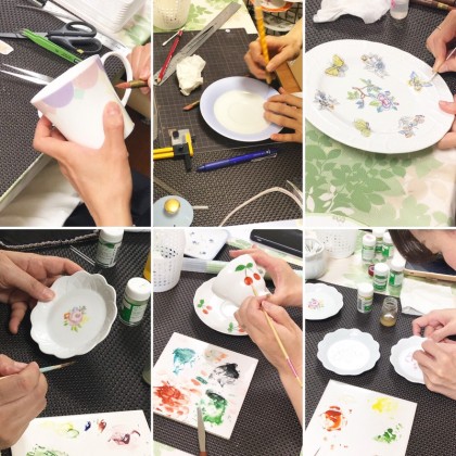 余ってない？ポーセラーツ用絵の具で始めるチャイナペインティング