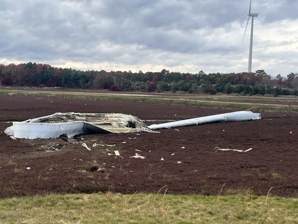 Plymouth Fire Department Responds to Fall of Wind Turbine Blade