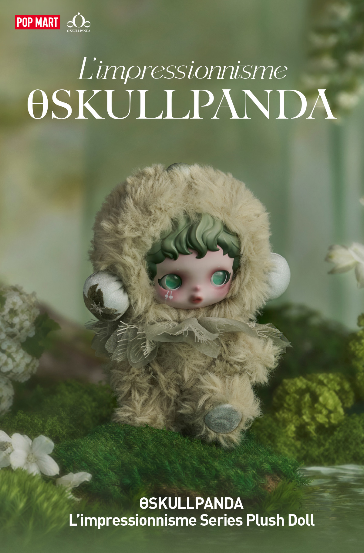 POP NOW:SKULLPANDA L'impressionnisme Series Plush Doll - POP MART