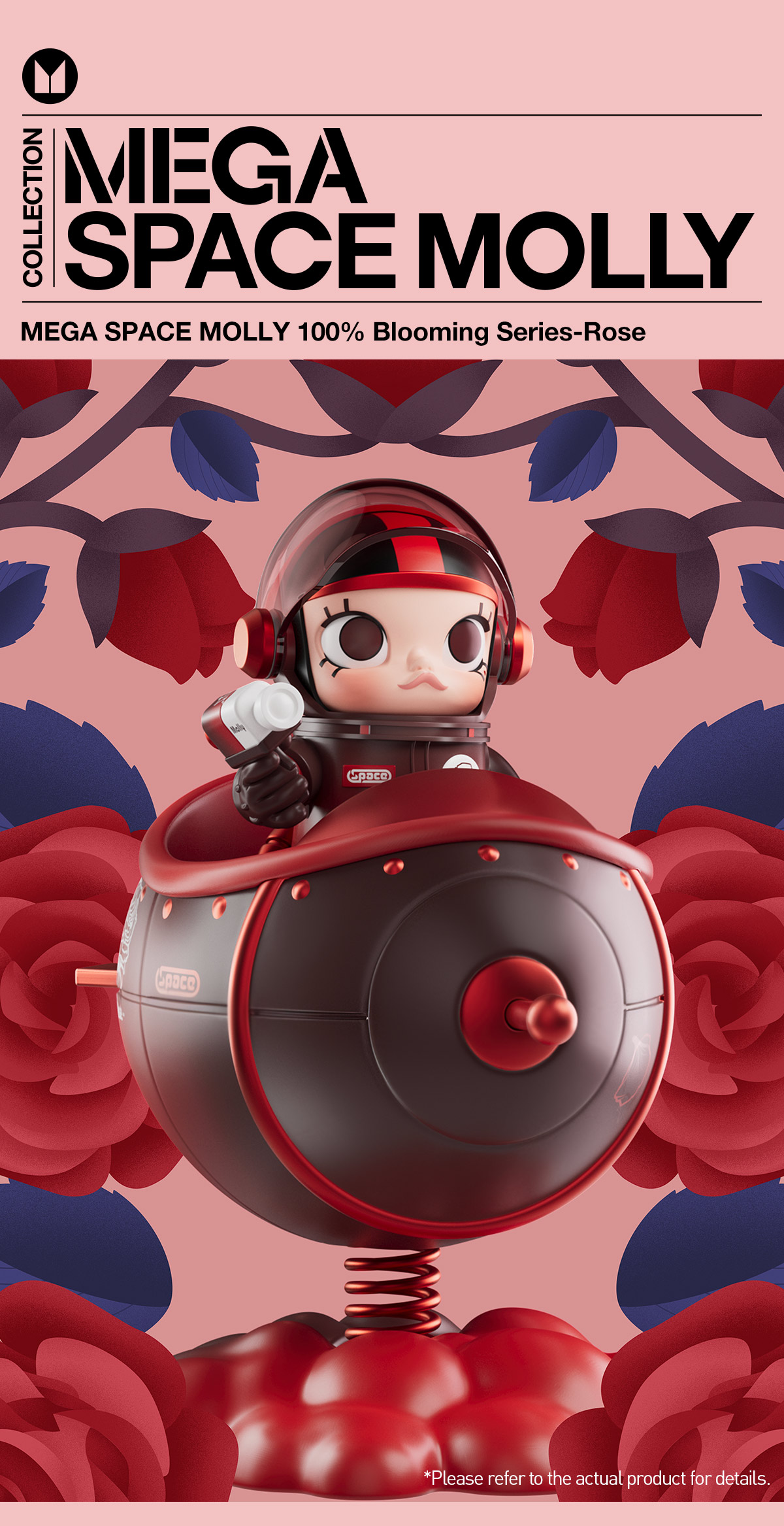 MEGA SPACE MOLLY 100% Blooming-Rose - POP MART (United States)