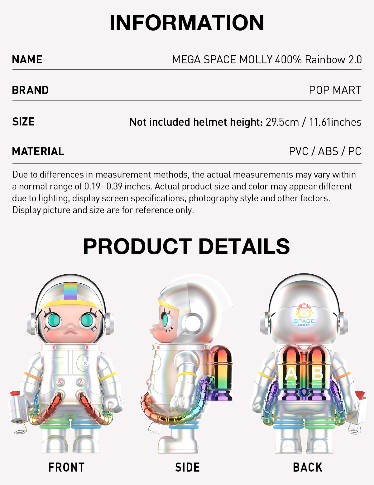 MEGA SPACE MOLLY 400% Pride 2.0 - POP MART (United States)