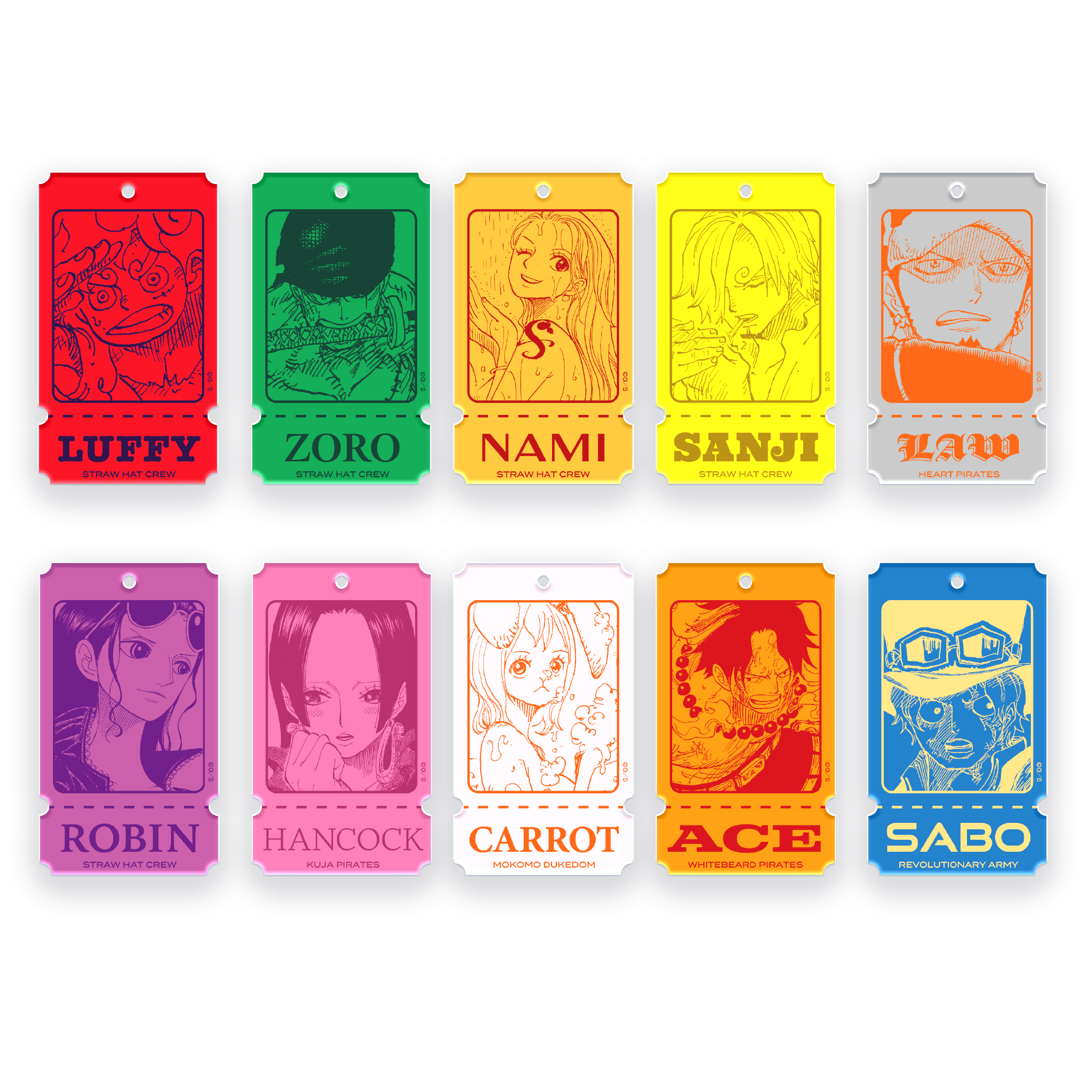ONE PIECE キャラクターチケットキーリング | ONE PIECE BASE SHOP