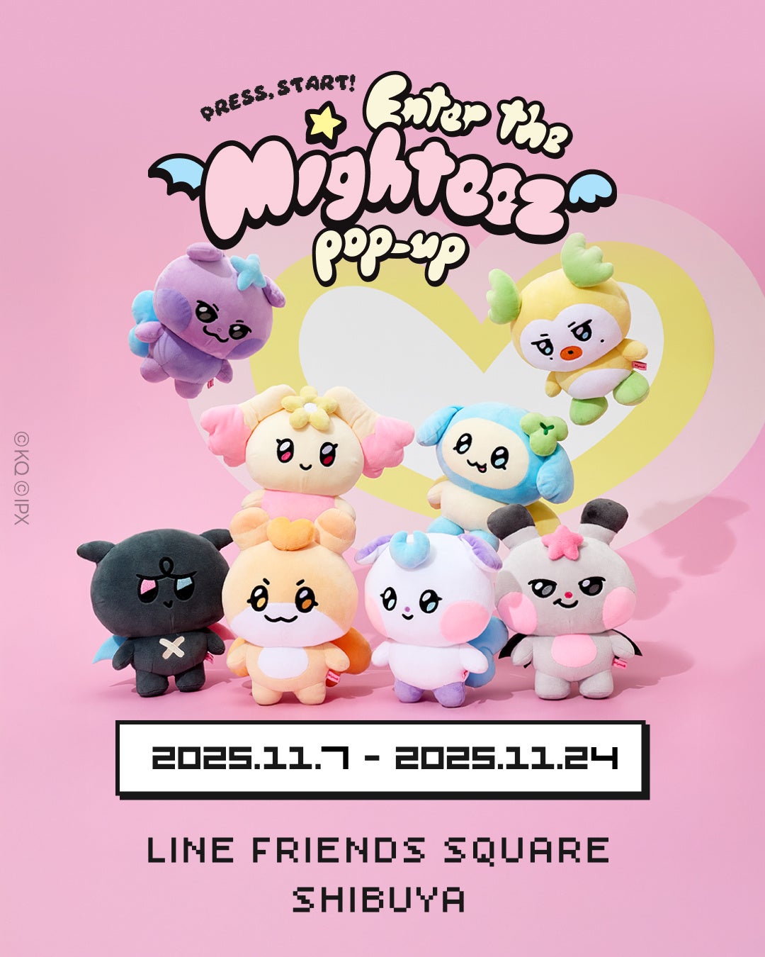 渋谷でATEEZの公式コラボキャラクター「MIGHTEEZ」のポップアップを