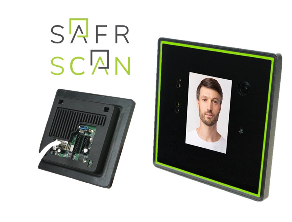 電子錠開閉システムと連携可能な顔認証アクセス制御端末「SAFR SCAN