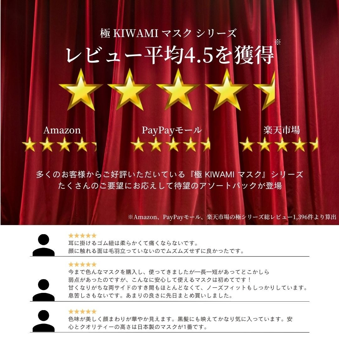 和の彩りが初競演】5色の伝統色マスクで日常をより華やかに。極 KIWAMI