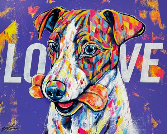 あなたの愛犬を現代アートに！」愛犬たちを色鮮やかに描く「EIJI