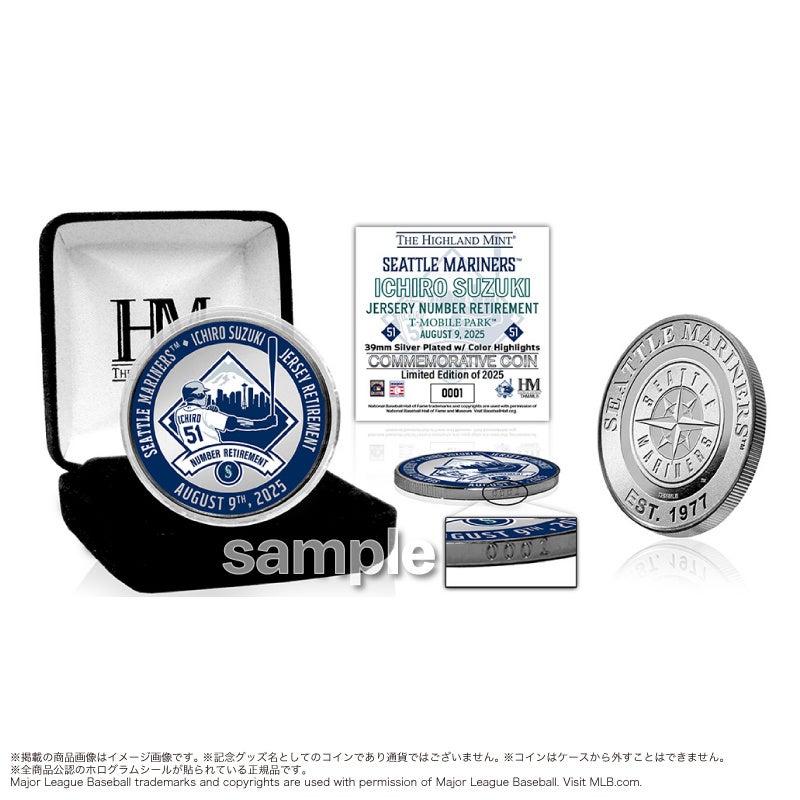 マリナーズ イチロー「永久欠番」記念グッズ登場！純銀コインやUS