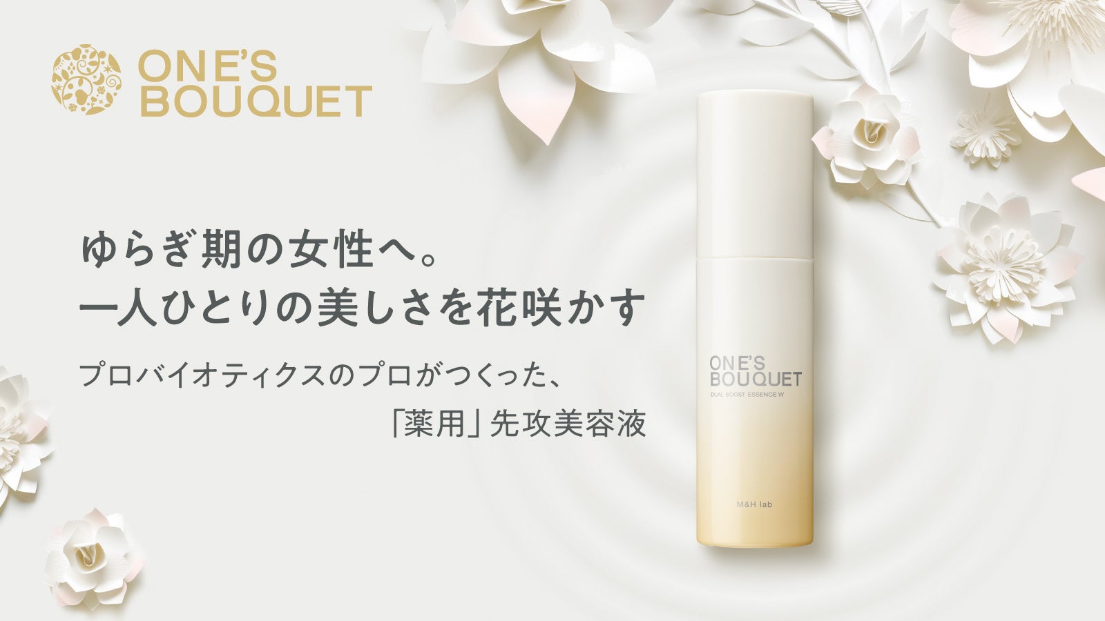 ゆらぎ期女性の肌人生を咲かせる。 プロバイオティクスのプロが開発