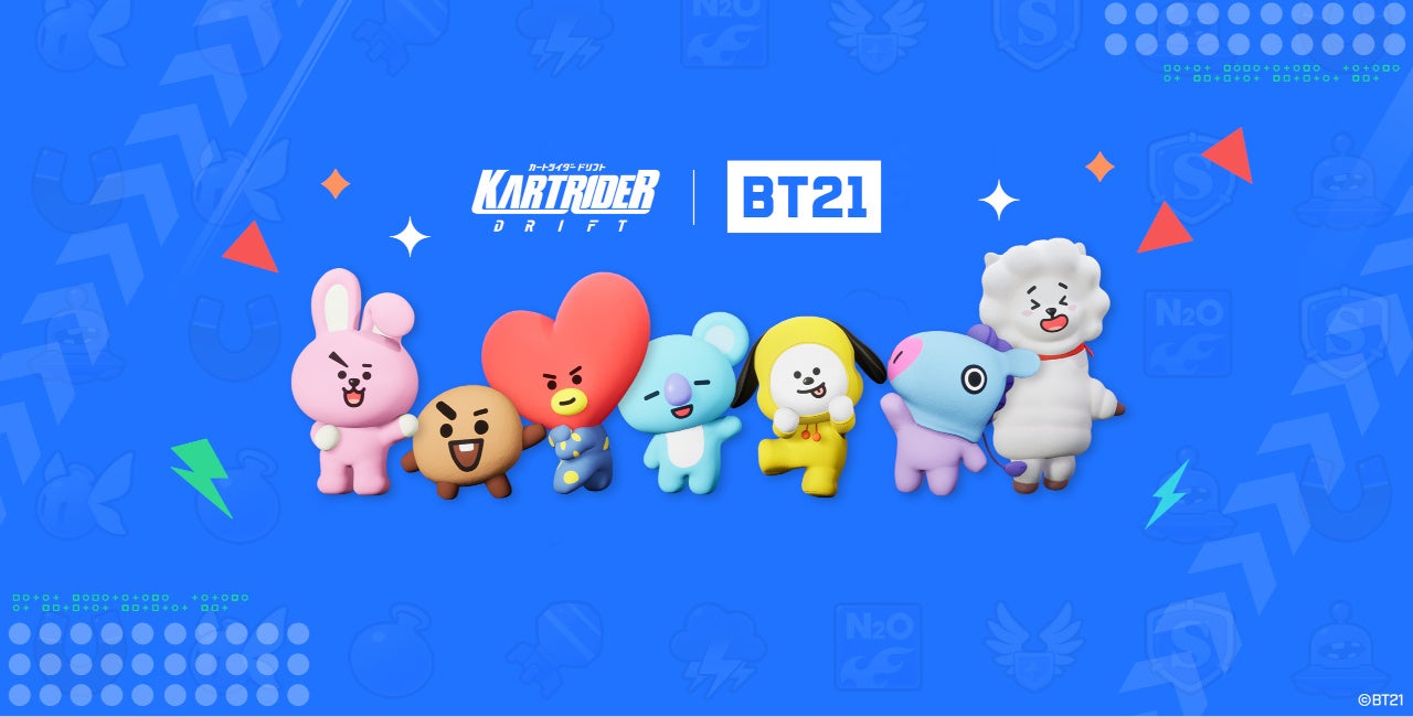 カートライダー ドリフト』にユニバースター『BT21』キャラクターが