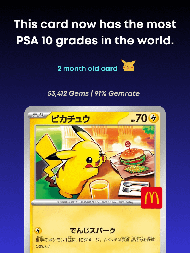 Burger Pikachu leads the world in PSA 10s now : r