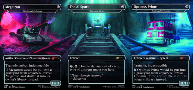 Secret Lair: Optimus vs Megatron : r/magicTCG
