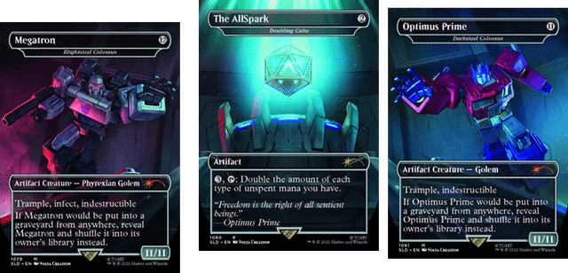 Secret Lair: Optimus vs Megatron : r/magicTCG