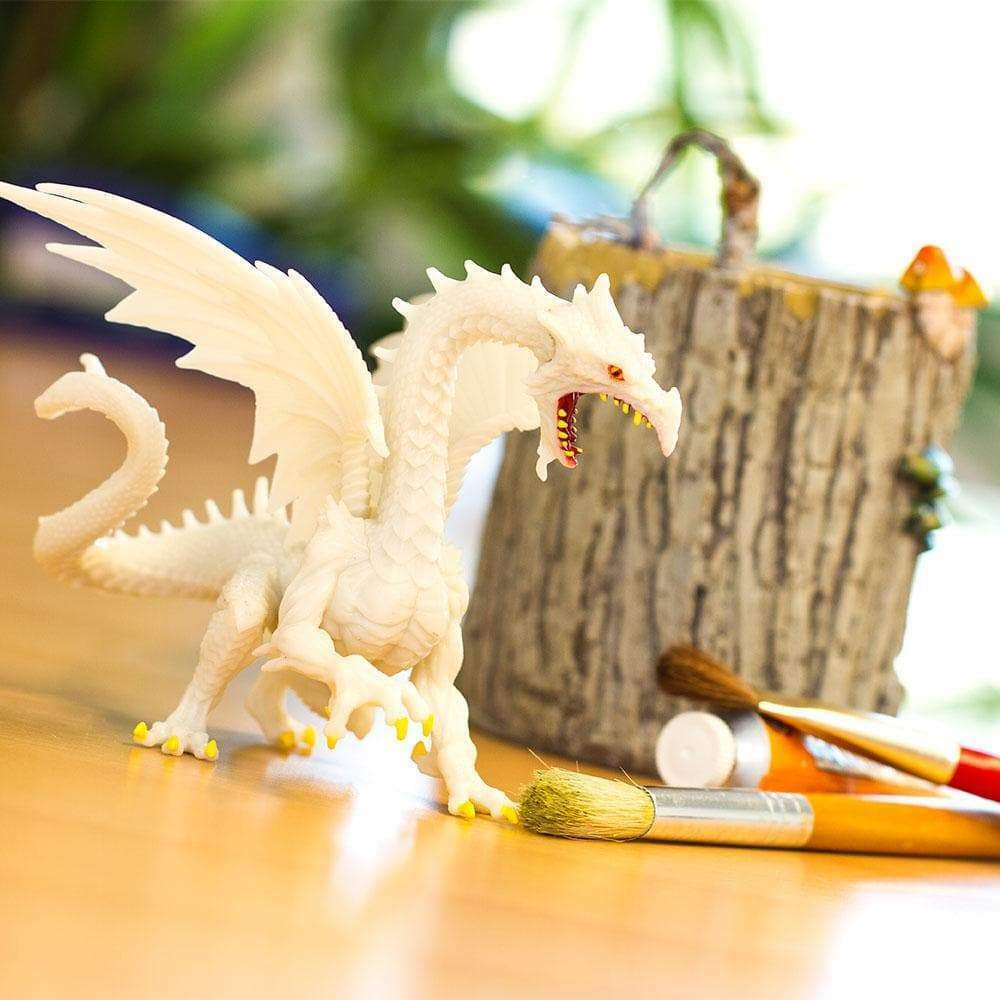 Glow-in-the-Dark Snow Dragon Figurine – Pufferbellies Toys & Books