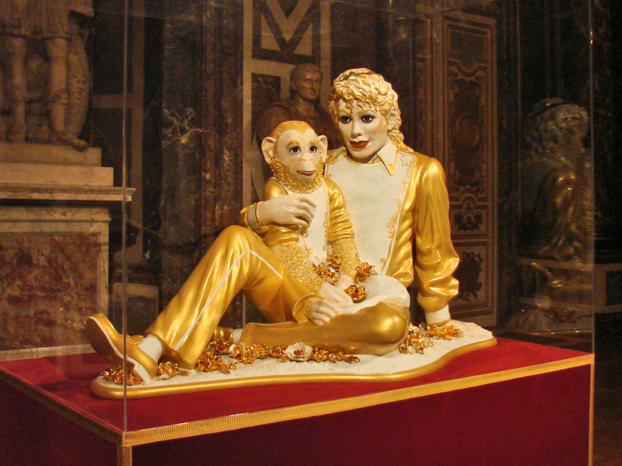 Jeff Koons controversial sculpture of Michael Jackson & bubbles