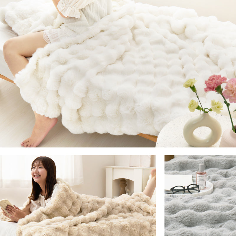洗えるフワモコ毛布 ブランケット [5サイズ] Luna | おしゃれな家具
