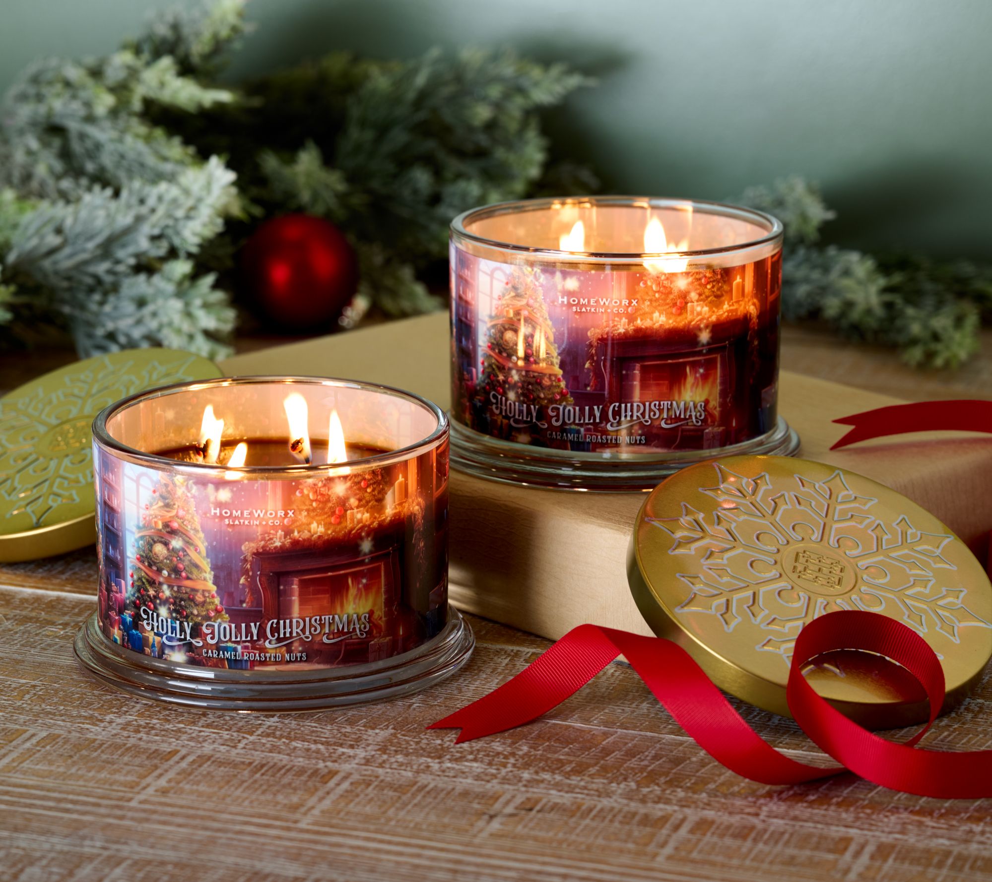 HomeWorx by Slatkin + Co. Set of (2) 18oz HarryTales Candles - QVC.com