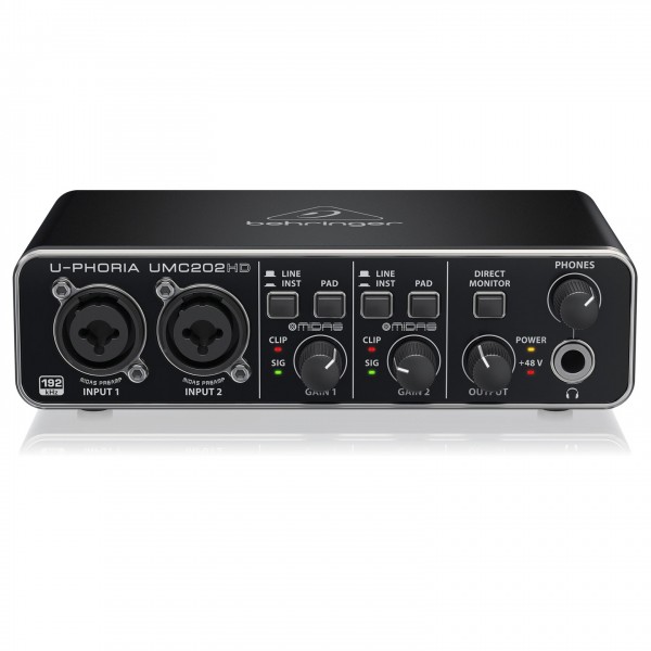 Behringer U-PHORIA UMC202HD USB Audio Interface at Gear4music