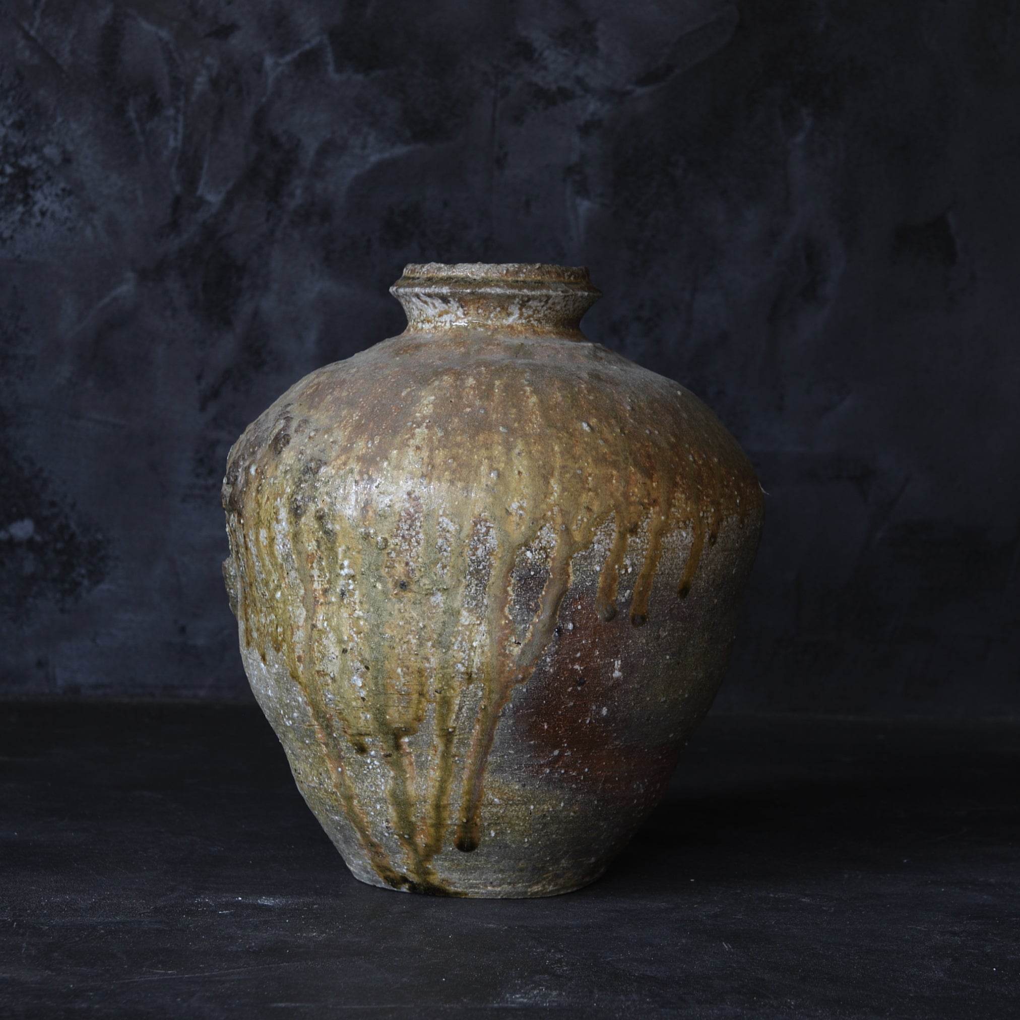 江戸時代 窯変信楽壺（1603–1867 CE） | 入蘆花（ロカニイル）