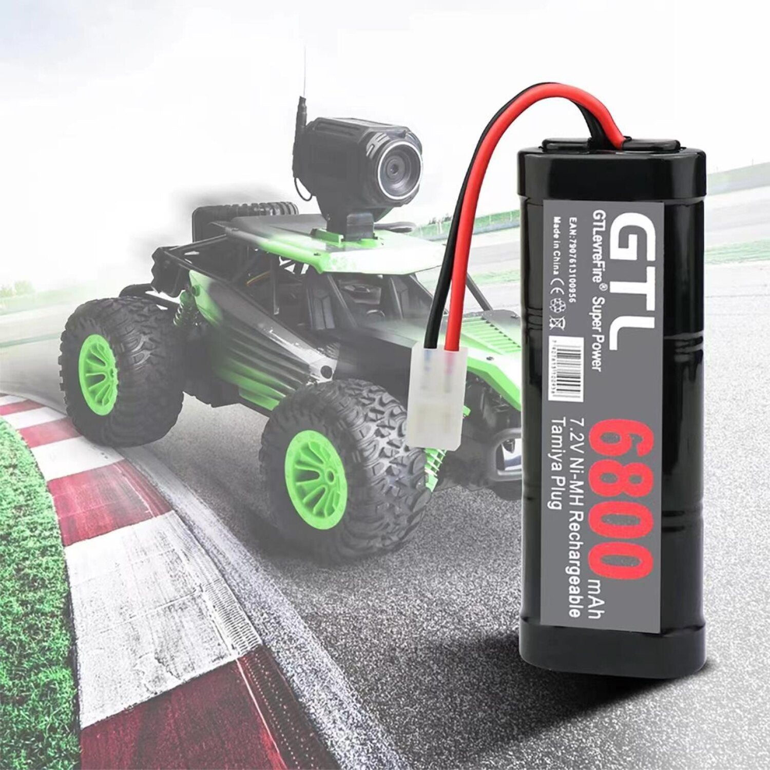 Mkepa 7.2V 6800mAh ニッケル水素交換用 RC バッテリー タミヤ放電