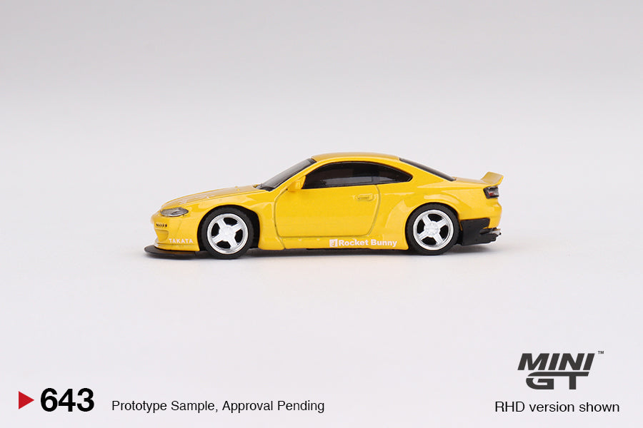 MINI GT MGT00643-R 1/64 Rocket Bunny Nissan シルビア(S15) イエロー