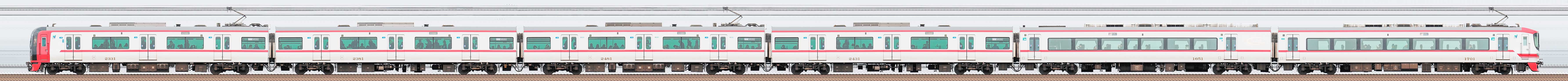名鉄1700系1701編成（海側）｜RailFile.jp｜鉄道車両サイドビューの図鑑