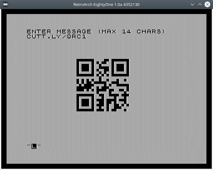 GitHub - leiradel/qrc1: A QR Code generator in Z80 assembly