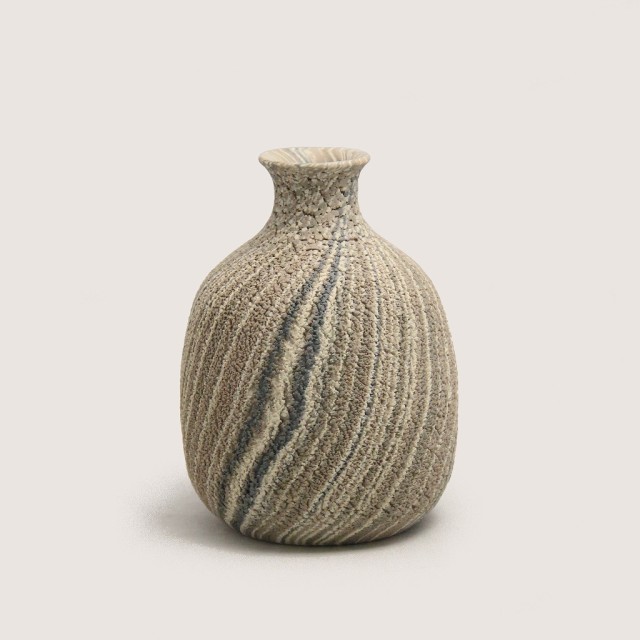 SOLD】松井 康成 「練上嘯裂徳利」 | 京都祇園の古美術、古陶磁、作家